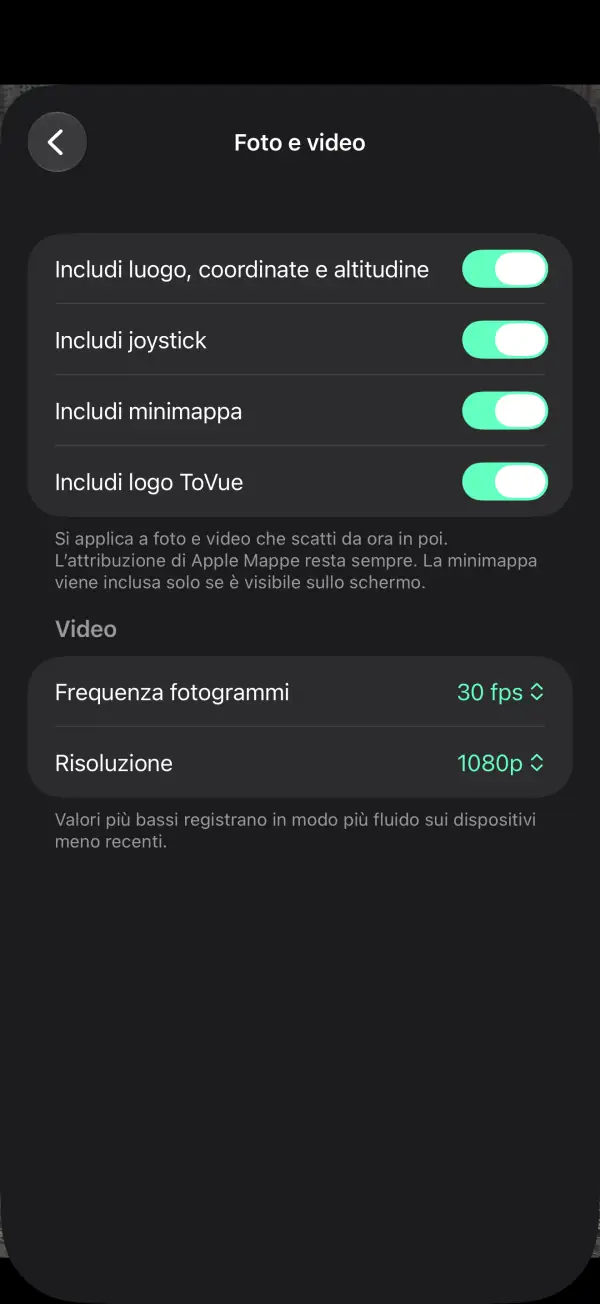 Decidi cosa entra in ogni scatto — Aggiungi i joystick o la minimappa